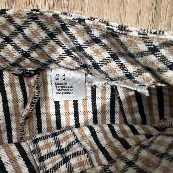 H & M Pleated Houndstooth Check Skirt Size 4 - Picture 3 of 3
